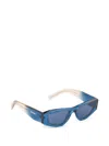 Prada Symbole Rectangle-frame Sunglasses In Blue