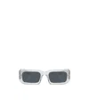Prada Eyewear Rectangular Frame Sunglasses In Gray