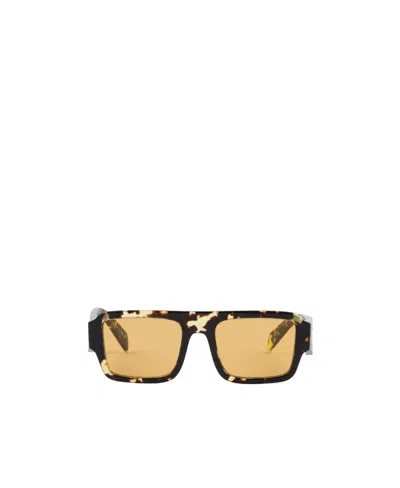 Prada Symbole Rectangle-frame Sunglasses In Nude