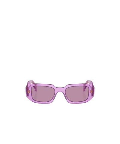 Prada Symbole Rectangle-frame Sunglasses In Pink