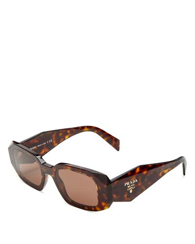 Prada Runway 49mm Rectangle Sunglasses In Tortoise