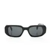 Prada Symbole Rectangular Sunglasses In Black
