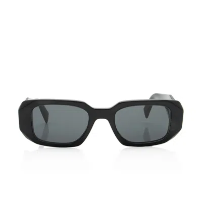 Prada Symbole Rectangular Sunglasses In Black