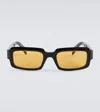 Prada Symbole Rectangular Sunglasses In Black
