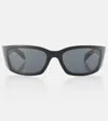 Prada Symbole Rectangular Sunglasses In Black