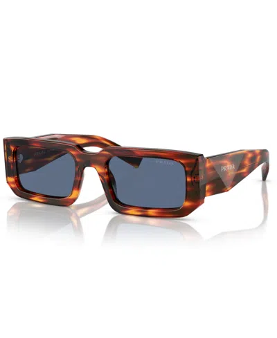 Prada Symbole Rectangular Unisex Sunglasses, Pr 6ys In Multi