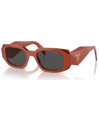 PRADA SYMBOLE RECTANGULAR WOMEN'S SUNGLASSES, PR 17WS