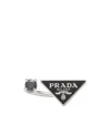 Prada Symbole Ring In Black