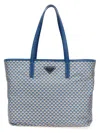 Prada Geometric Diamond Pattern Tote Bag With Signature Logo In Multi