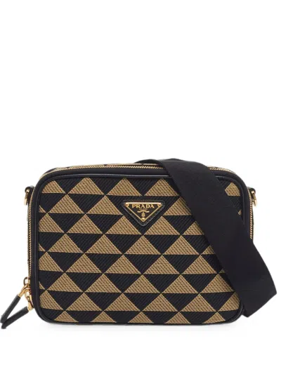 Pre-owned Prada Symbole Shoulder Bag In Black