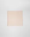 Prada Symbole Silk And Wool Jacquard Shawl In Ivory