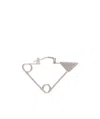 Prada Symbole Single Earring In Gray