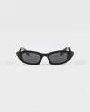 Prada Rectangular Sunglasses In Black