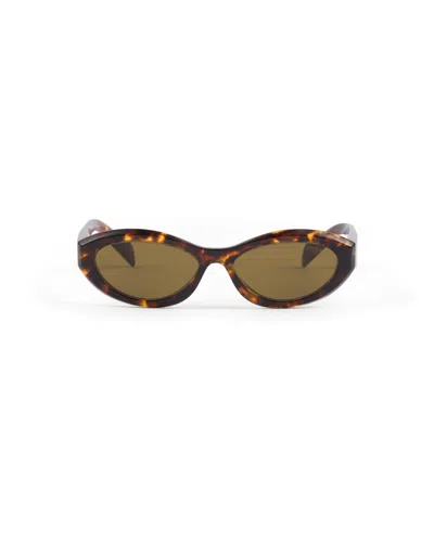 Prada Symbole Sonnenbrille In Lodengrüne Gläser