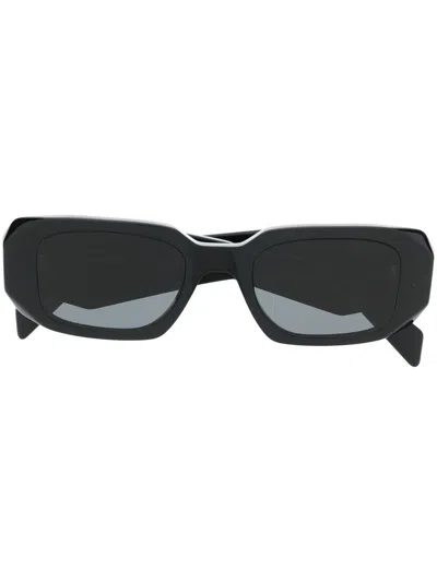 Prada Symbole Square-frame Sunglasses In Black