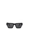 Prada Square-frame Logo-engraved Sunglasses In Black