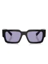 Prada 54mm Rectangular Sunglasses In Black