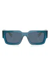 Prada Symbole Square-frame Sunglasses In Blue