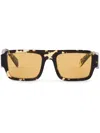 Prada 53mm Rectangular Sunglasses In Braun