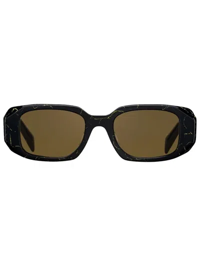 Prada Symbole Square-frame Sunglasses In Schwarz