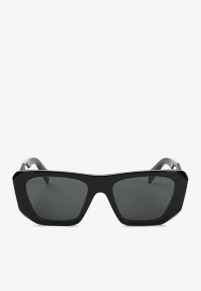 Prada Symbole Acetate Sunglasses In Gray