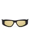 Prada 0pr B19s Angular Black Acetate Sunglasses