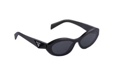Pre-owned Prada Symbole Sunglasses Black/slate Grey (spr26z_e16k_fe08z_c_055)