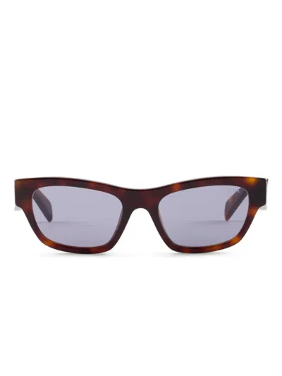 Prada Symbole Sunglasses In Dark Blue Denim Lenses