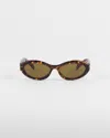 Prada Catwalk Cat-eye Acetate Sunglasses In Loden Green Lenses