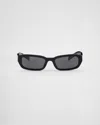Prada Symbole Sunglasses In Schiefergraue Gläser
