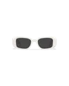 Prada Dark Grey Rectangular Ladies Sunglasses Pr 17ws 1425s0 49 In Slate Gray Lenses