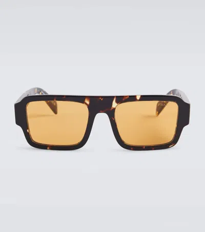 Prada Square Sunglasses In Braun
