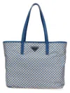 Prada Geometric Diamond Pattern Tote Bag With Signature Logo In Multi