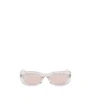 Prada Symbole Transparent Frame Sunglasses In Pink