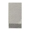 Prada Symbole Wool And Cashmere Scarf In Gray And White