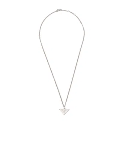 Prada Sympole Necklace In White