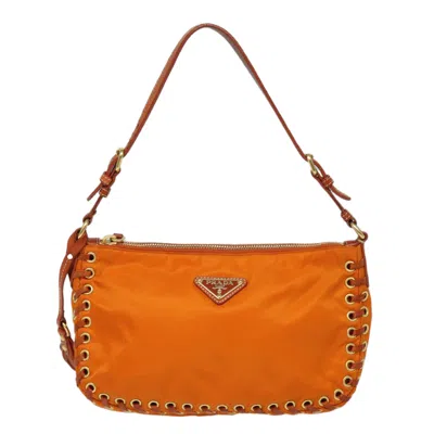 Pre-owned Prada Synthetic Clutch Bag () In Orange