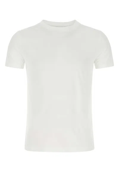 Prada Cotton Ribbed Crew-neck T-shirt Set In White