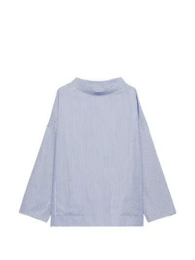 Prada ストライプポケット Tシャツ In Blue