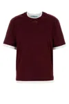 Prada Amaranth T-shirt In Cotton Jersey In Burgundy