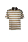 Prada Striped Polo Collar T-shirt