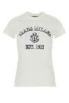 Prada Stamped Logo Crew Neck T-shirt In Neutral
