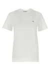 Prada Triangle Logo Cotton T-shirt In White
