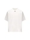 Prada Oversized White Cotton Logo T-shirt In Neutral
