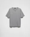 Prada Men's Jersey Triangle Logo T-shirt