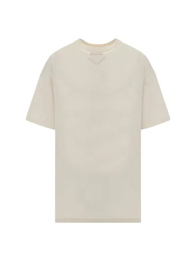 Prada T-shirt In Beige