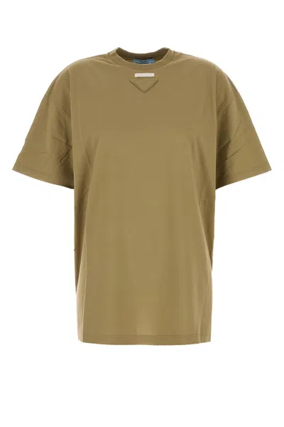 PRADA T-SHIRT IN JERSEY SALVIA  DONNA