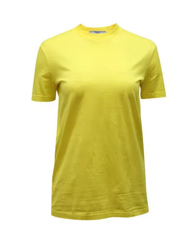 Prada T-shirt In Yellow Cotton