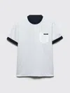 Prada Reversible Cotton T-shirt In Multi