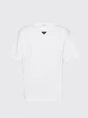 Prada T-shirt With Triangular Plaque In White